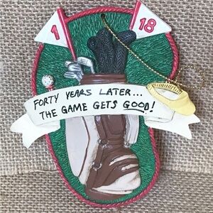 Golf Clubs In Bag Golfer Ornament Christmas Holiday Sports Leisure Funny READ